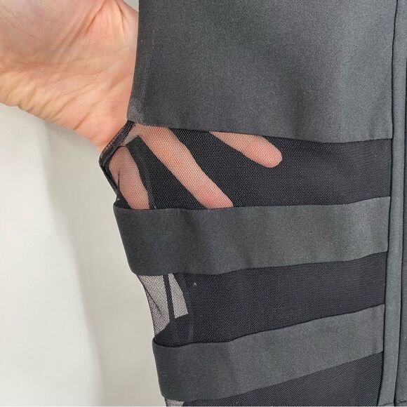 Koton Women’s Round Neck Sleeveless Maxi Tulle Dress size 6 Black Cut Out - Picture 8 of 10